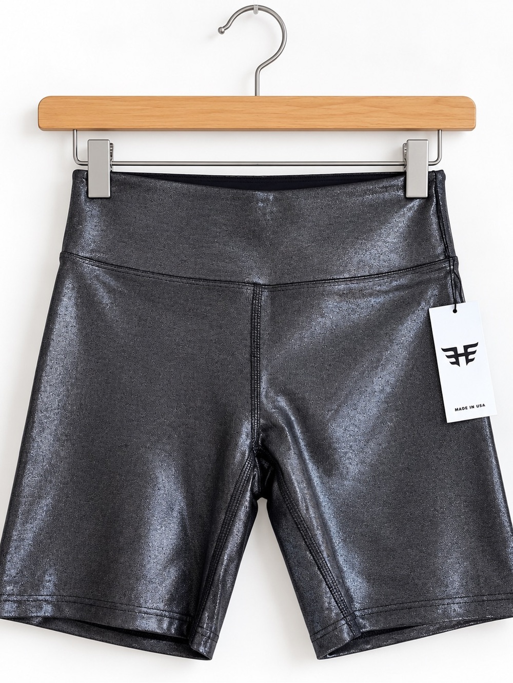 Heroine Sport Metallic Charcoal Bike Shorts